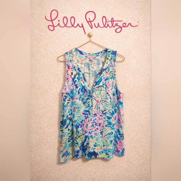 Lilly Pulitzer Tops - Lilly Pulitzer Vibrant Multicolor Tank Top